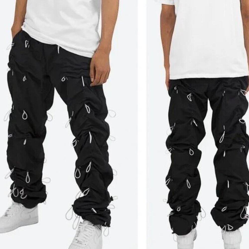 MNML Men's Bungee Cord Pants Size XXL In Black/White